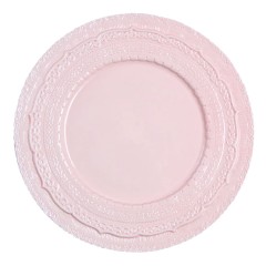 Подтарельник керамический розовый «Лэйс» 33 см