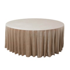 Скатерти темный беж (песочные) круглые (велюр)  3.4 м