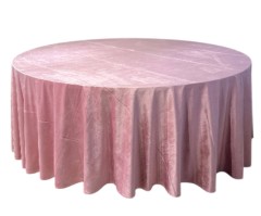 Скатерти нежно-розовые круглые (велюр) 3.4 м