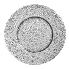 Подтарельник «Кринкл» серебро 33 см