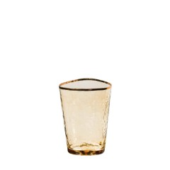 Бокал «Эванс» янтарный с золотым кантом для воды