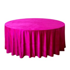 Скатерти сочная фуксия круглые (велюр) 3.4 м