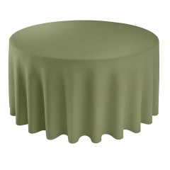 Скатерти приглушенный хаки круглые (велюр) 3.4 м