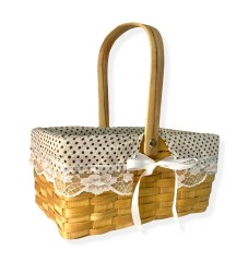 Корзина плетенная с ручкой (маленькая)