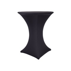 Стрейч-скатерть на коктейльные складные столы — чёрные (бифлекс)