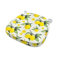 Подушки на стулья лимонные