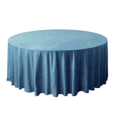 Скатерти аквамарин круглые (велюр) 3.4 м