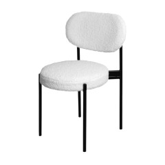 Стулья «Ронди» чёрные с белым тэдди