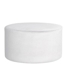 Пуф «Ролл XXL» белый (велюр)