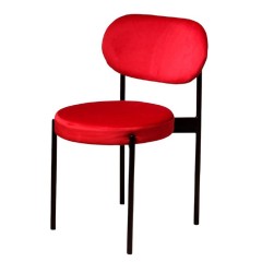 Стулья «Ронди» чёрные с красным