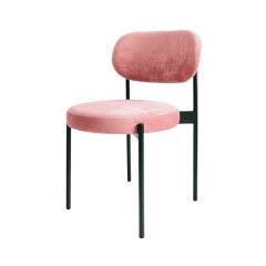 Стулья «Ронди» чёрные с нежно розовым