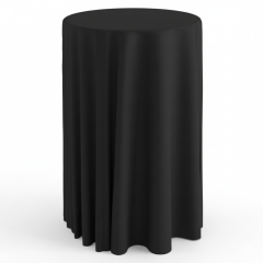 Скатерти черные круглые коктейльные (петек) 3 м