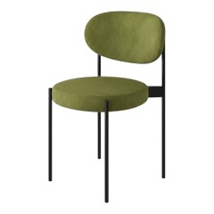 Стулья «Ронди» черные с хаки (велюр)