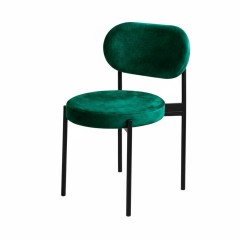 Стулья «Ронди» чёрные с зелёным