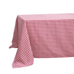 Скатерть красная в клетку прямоугольная (хлопок) 4.80м x 2.60м