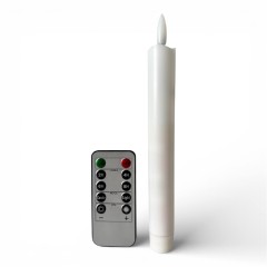 Электронные тонкие свечи белые 20 см (с пультом)
