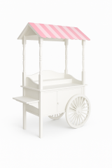 Тележка для кенди бара с розовой крышей