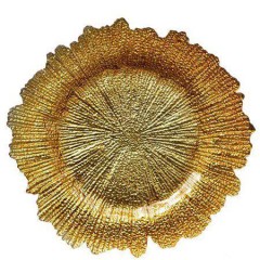 Подтарельник «Монако» золотой 33 см