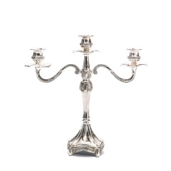 Подсвечники серебряные трёхрожковые «Марко» 32х32 см