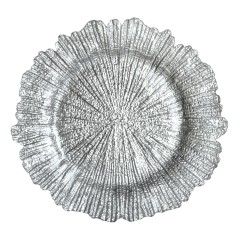 Подтарельник «Монако» серебряный 33 см