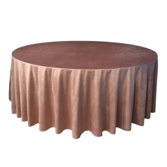 Скатерти темная пудра круглые (велюр) 3.4 м