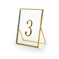 Номерки на столы «Delicate» золотые 20х15 см