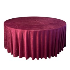 Скатерти бордовые круглые (велюр) 3.4 м