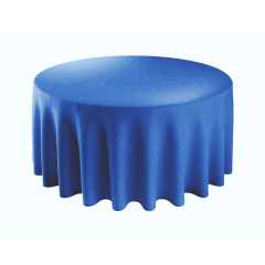 Скатерти тёмно-синие круглый матовый (велюр) 3.4 м