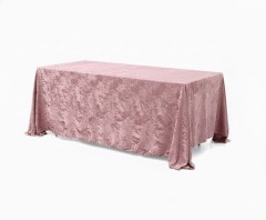 Скатерти нежно-розовые прямоугольные (велюр) 5м*2.8м