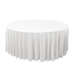 Скатерти белые круглые (велюр) 3.4 м