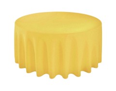 Скатерти желтые круглые (велюр) 3.4 м