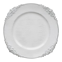 Подтарельник «Барокко» серебро 33 см