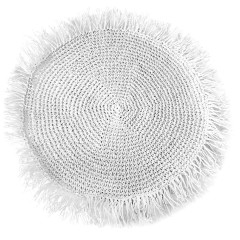 Подтарельники соломенные «Бохро» белые 38 см