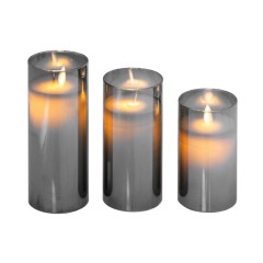 LED свечи «Ода» дымчатые (без пульта)