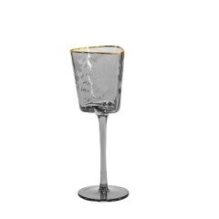 Бокал «Эванс» дымчатый с золотым кантом для вина